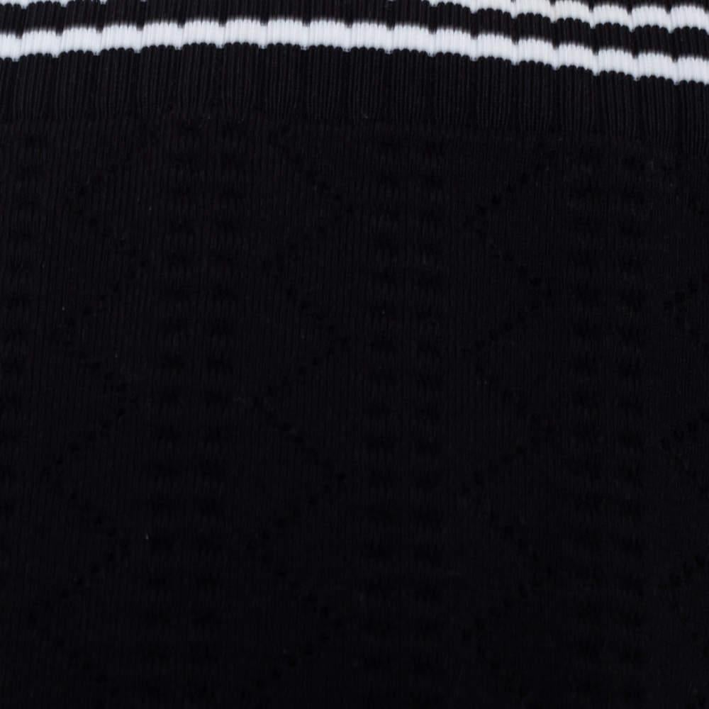 Women's Fendi Black Knit Fabric Over the Knee Boots Size 39