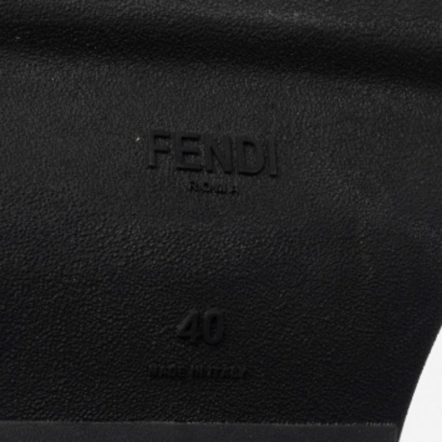 Fendi Schwarz Knit Stoff Socke High Top Turnschuhe Größe 40 im Angebot 4
