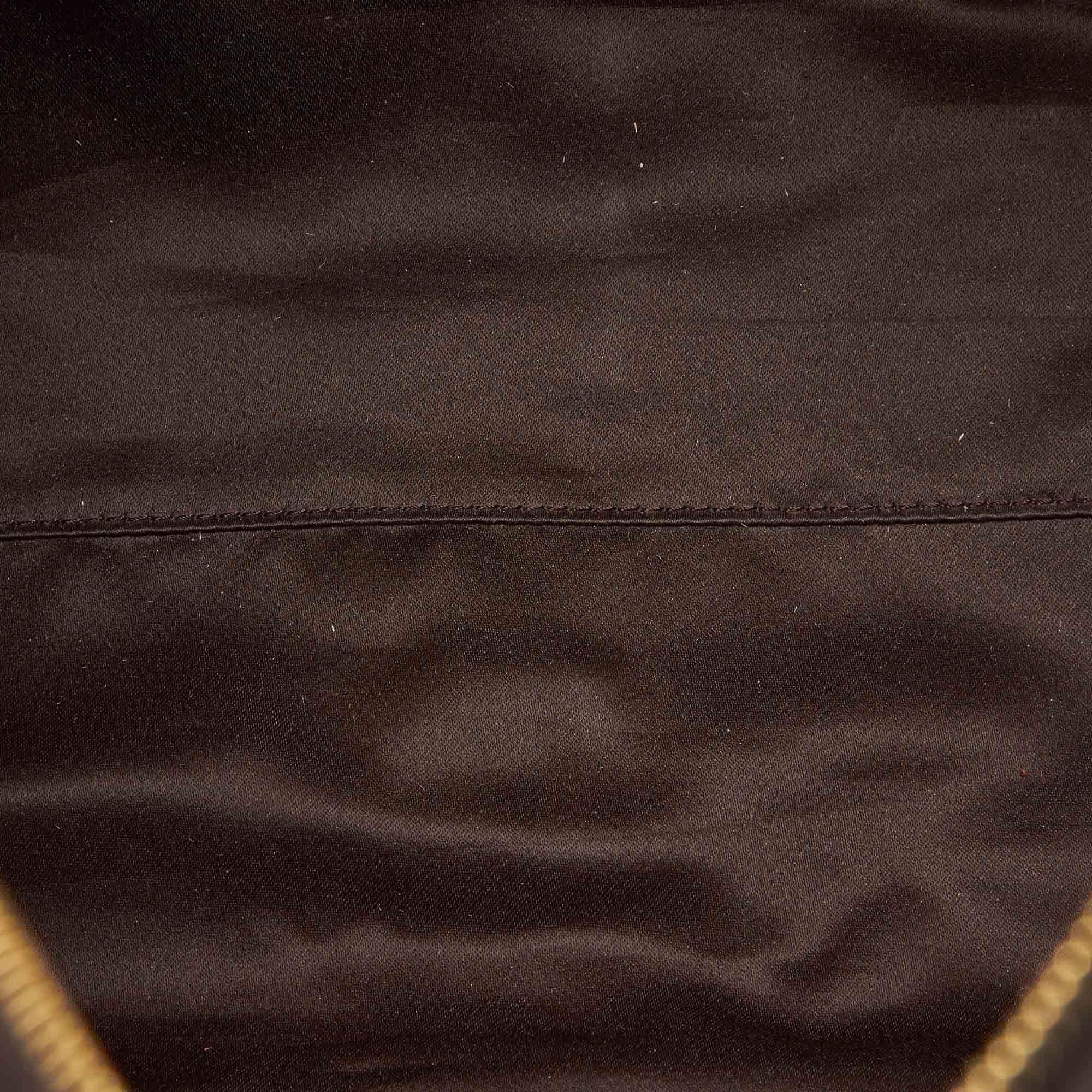 Fendi Black Lame Leather Shoulder Bag 1