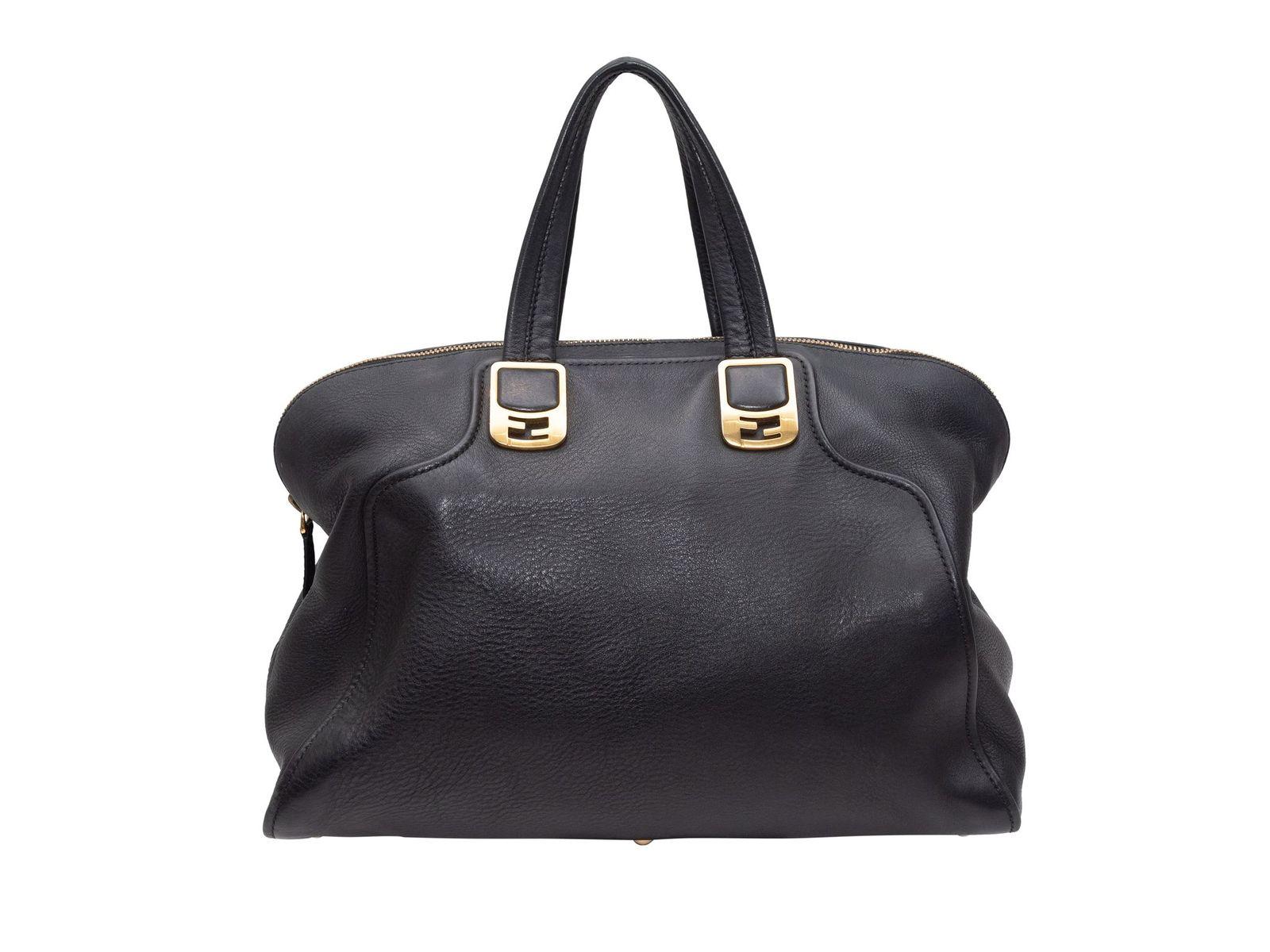 Women's Fendi Black Large Leather Chameleon Bag