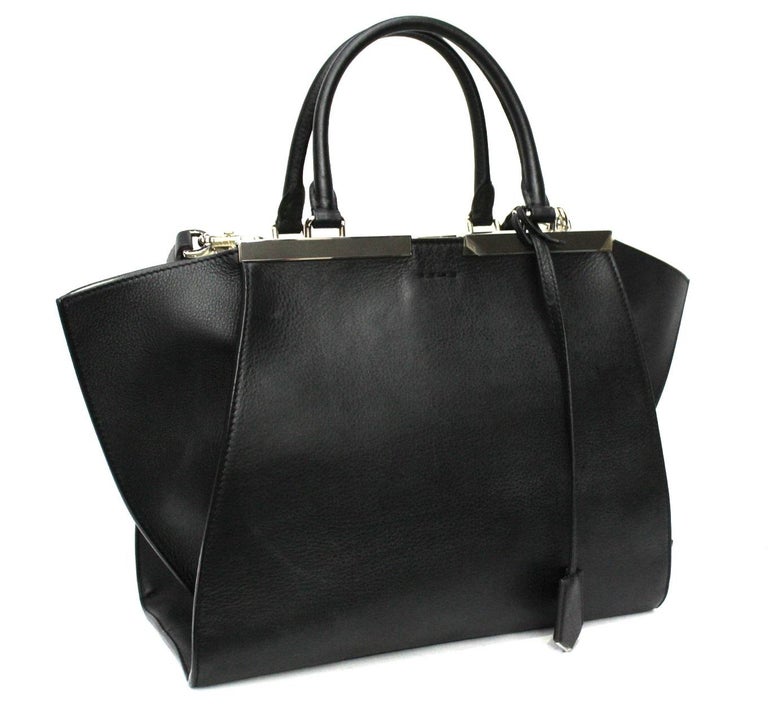 Fendi Black Leather 2Jour Bag For Sale at 1stDibs | fendi 2jour