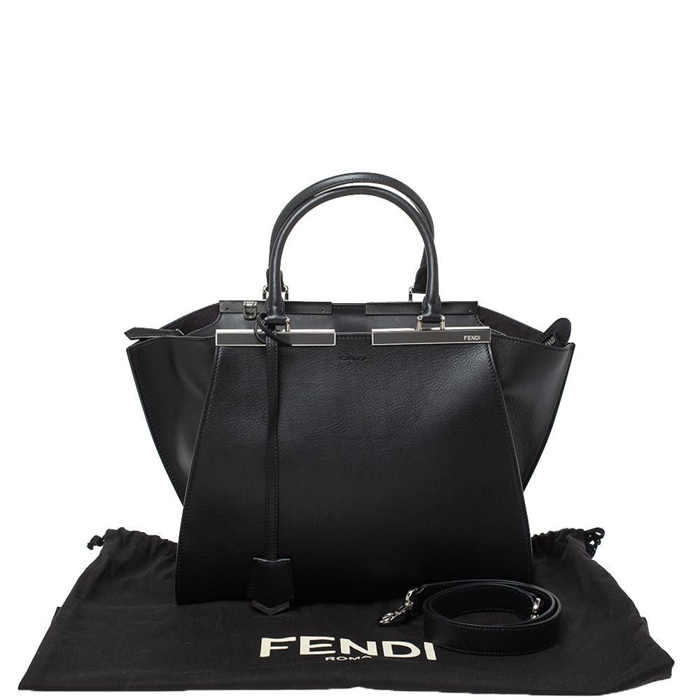 Fendi Black Leather 3Jours Tote 7