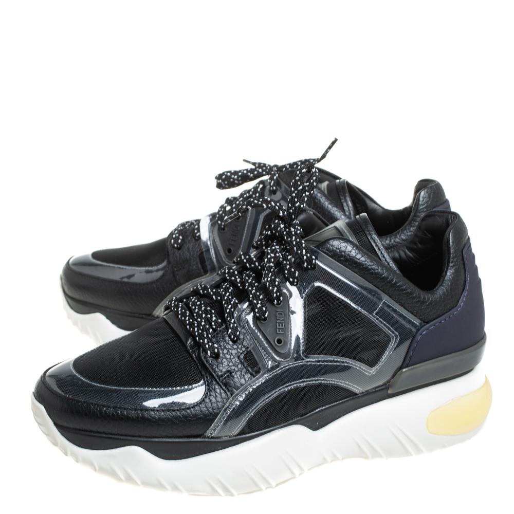 black fancy sneakers