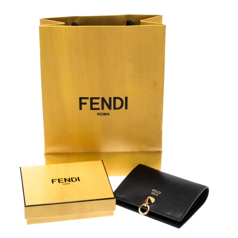Fendi Black Leather Bifold Wallet 7
