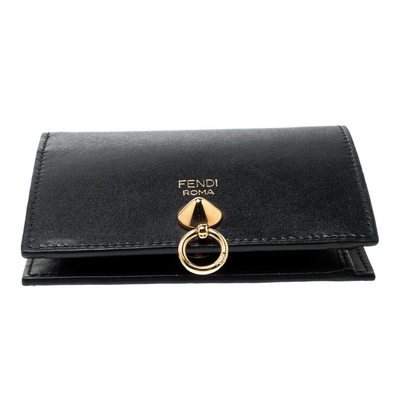 Women's Fendi Black Leather Bifold Wallet