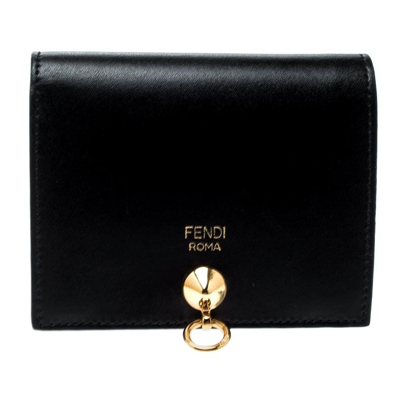 Fendi Black Leather Bifold Wallet