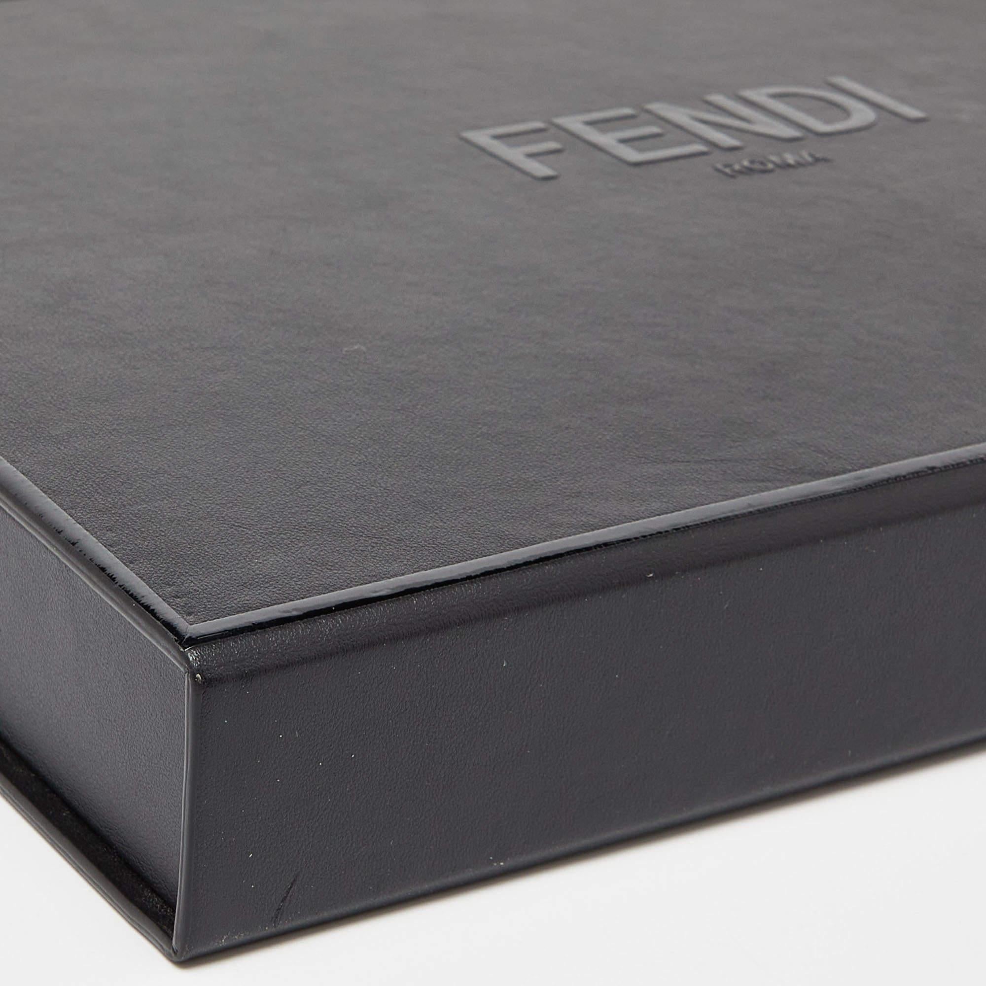 Fendi Black Leather Box Messenger Bag 2