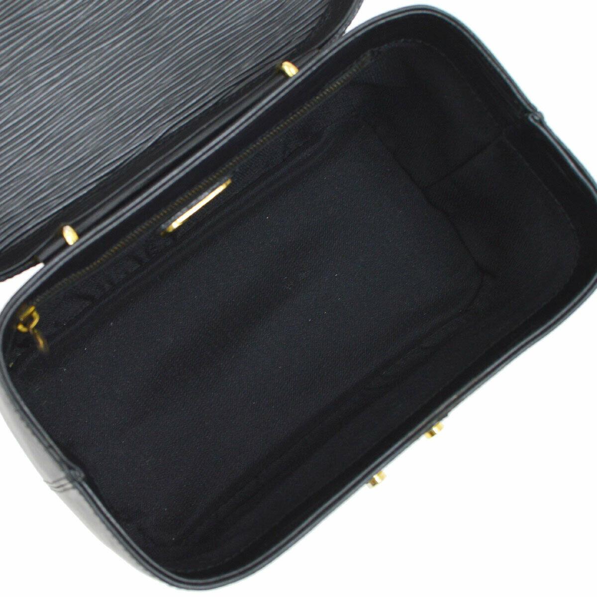 Women's Fendi Black Leather Box Vanity 2 in 1 Evening Top Handle Satchel Shoulder Bag