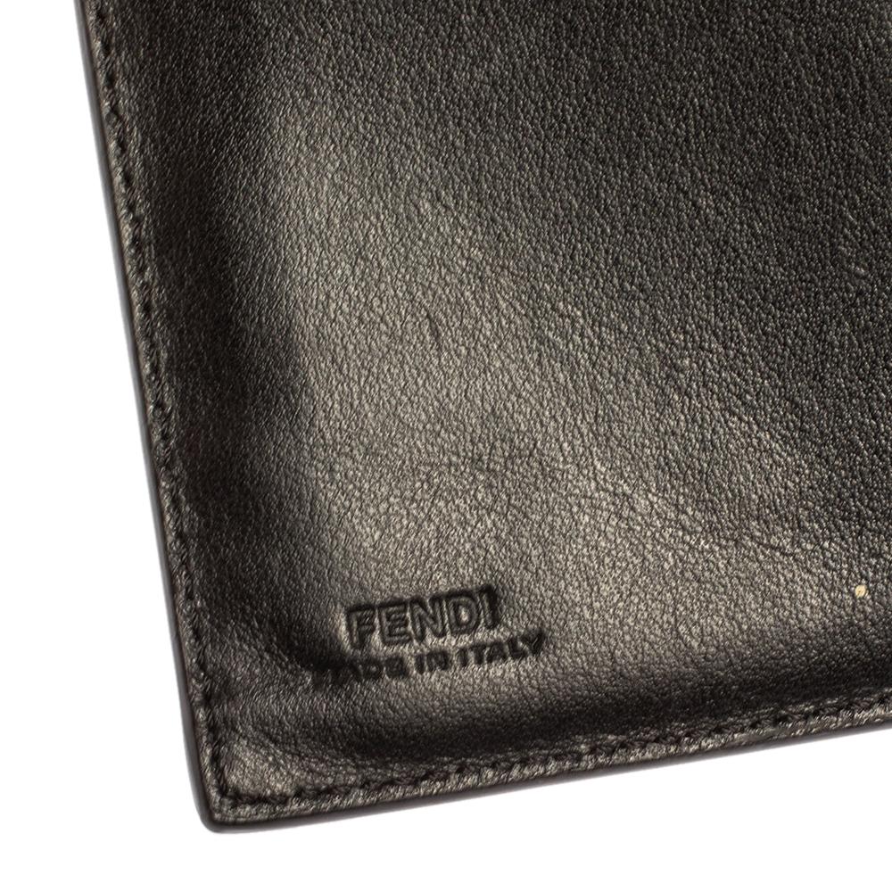 Fendi Black Leather By The Way Continental Wallet 5