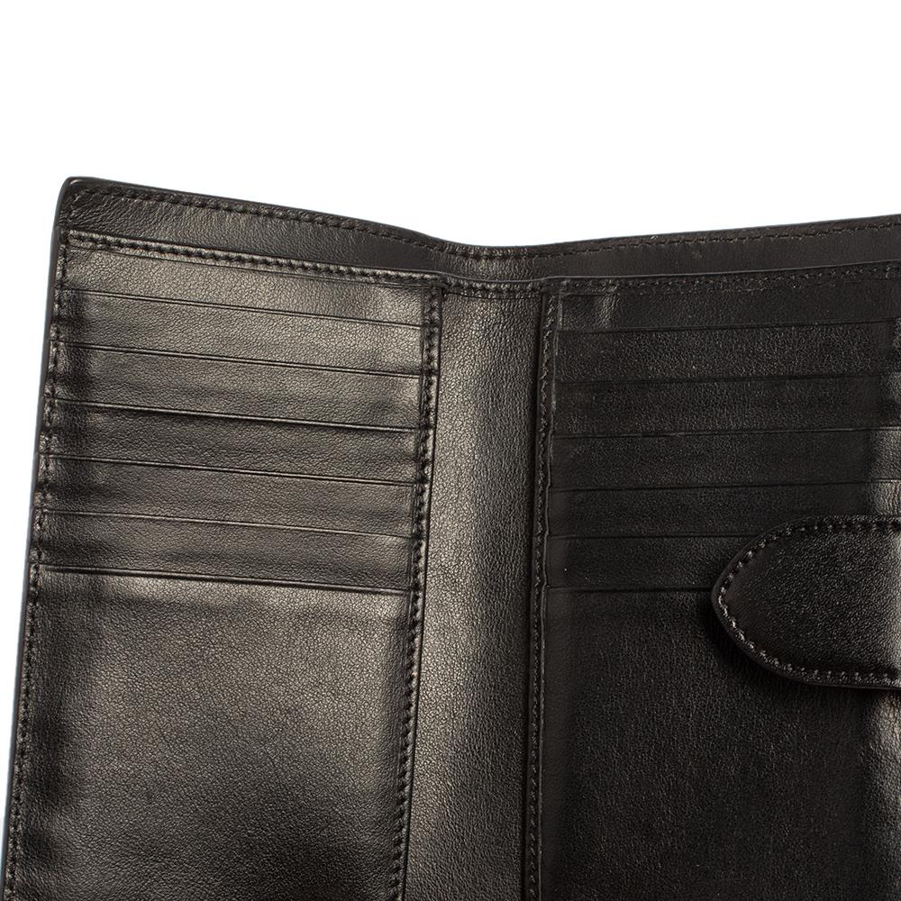 Fendi Black Leather By The Way Continental Wallet 6