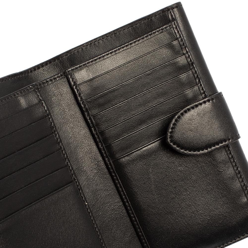 Fendi Black Leather By The Way Continental Wallet 7