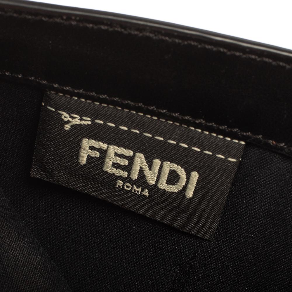 Fendi Black Leather By The Way Continental Wallet 8