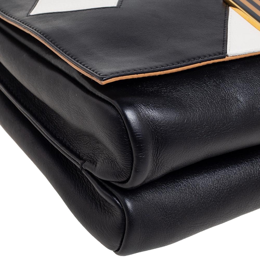Fendi Black Leather Claudia Chain Shoulder Bag 5