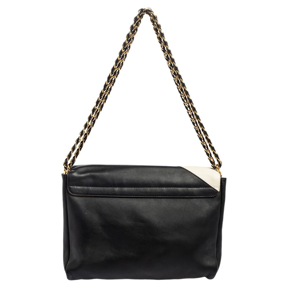 Fendi Black Leather Claudia Chain Shoulder Bag 5