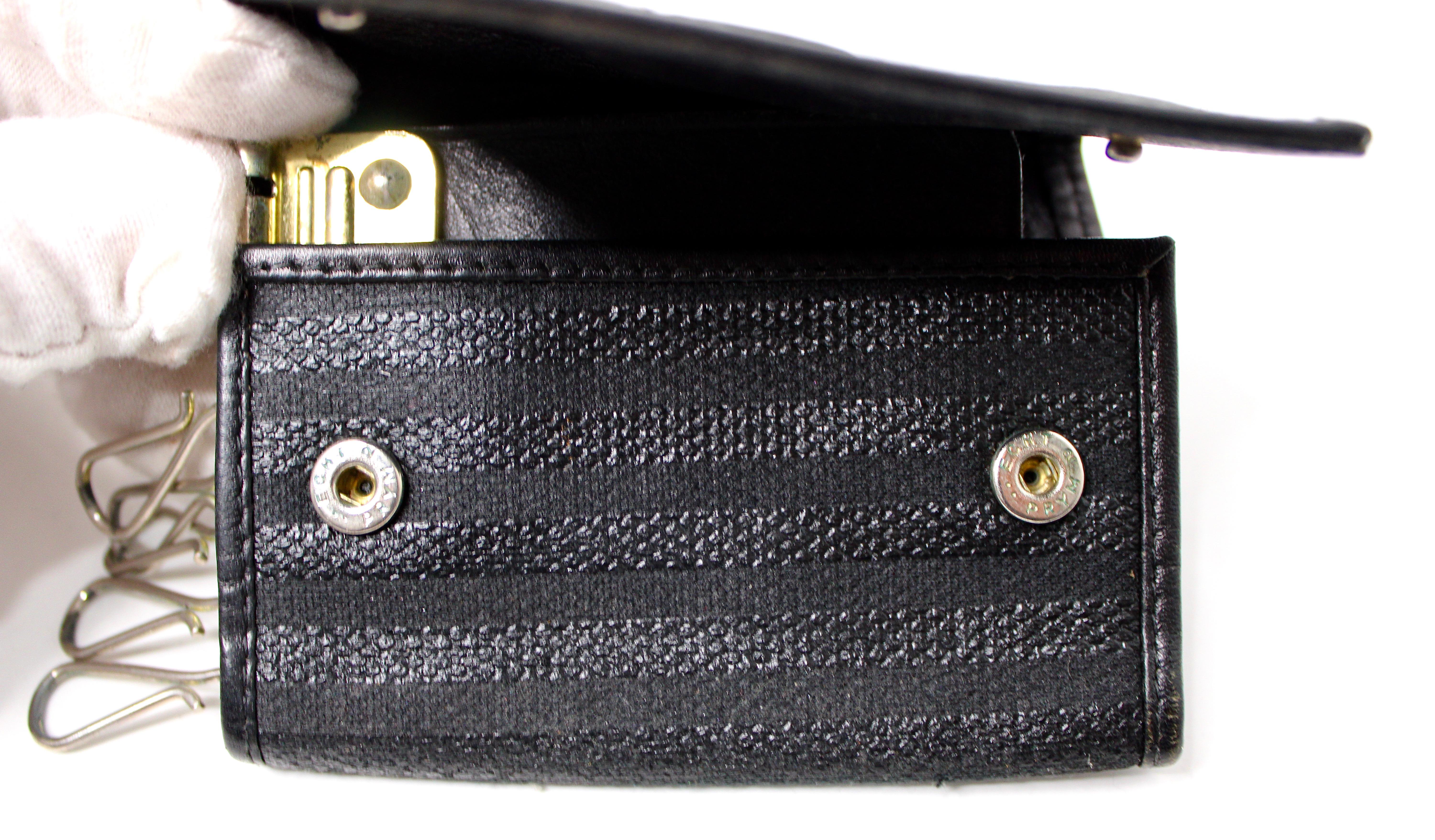 da uomo o donna Fendi Custodia per 8 tasti in pelle nera e tela Coates in vendita