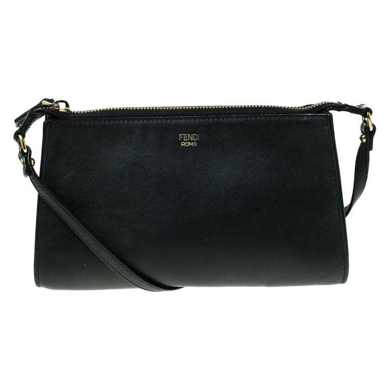 Fendi Black Leather Crossbody Bag For Sale at 1stdibs
