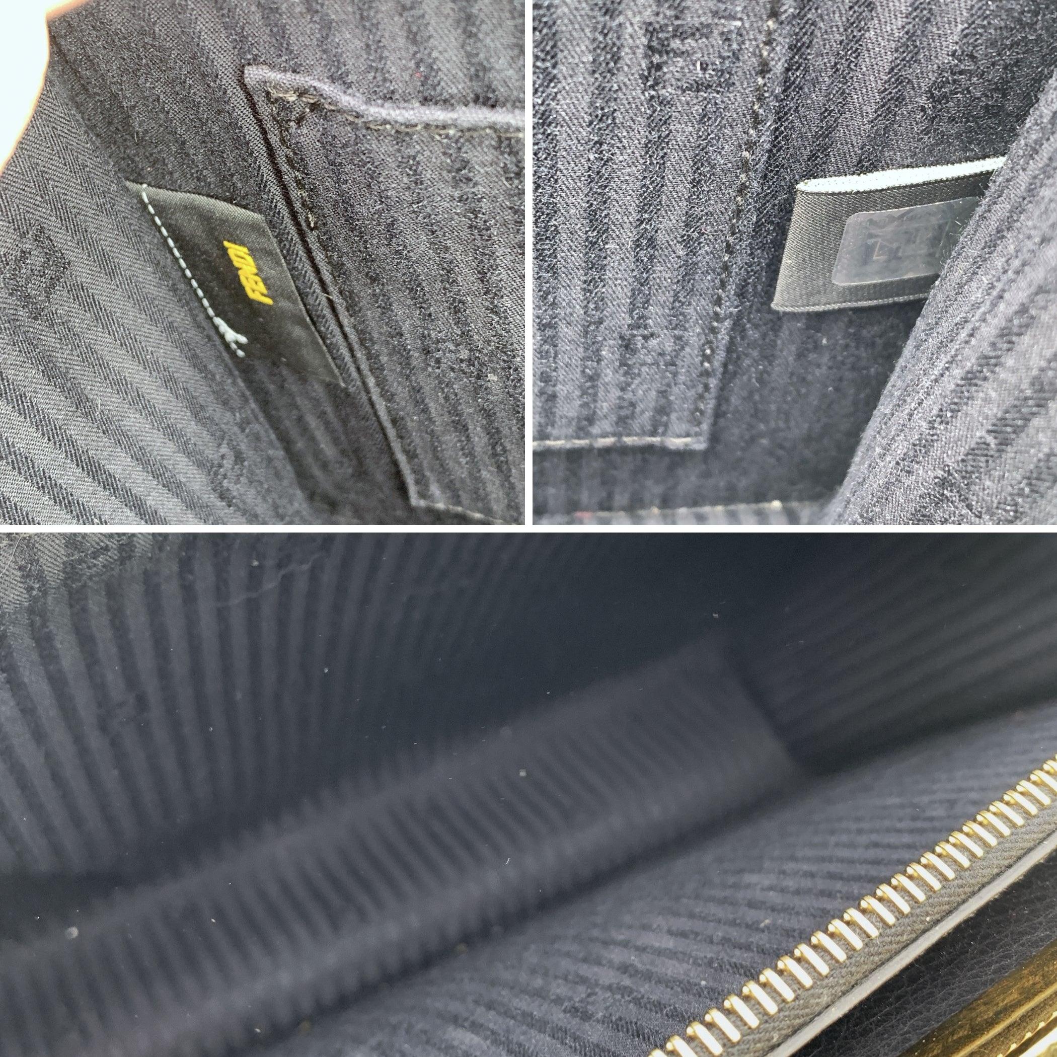 Fendi Sac Demi Jour en cuir noir Fourre-tout avec bandoulière en vente 1