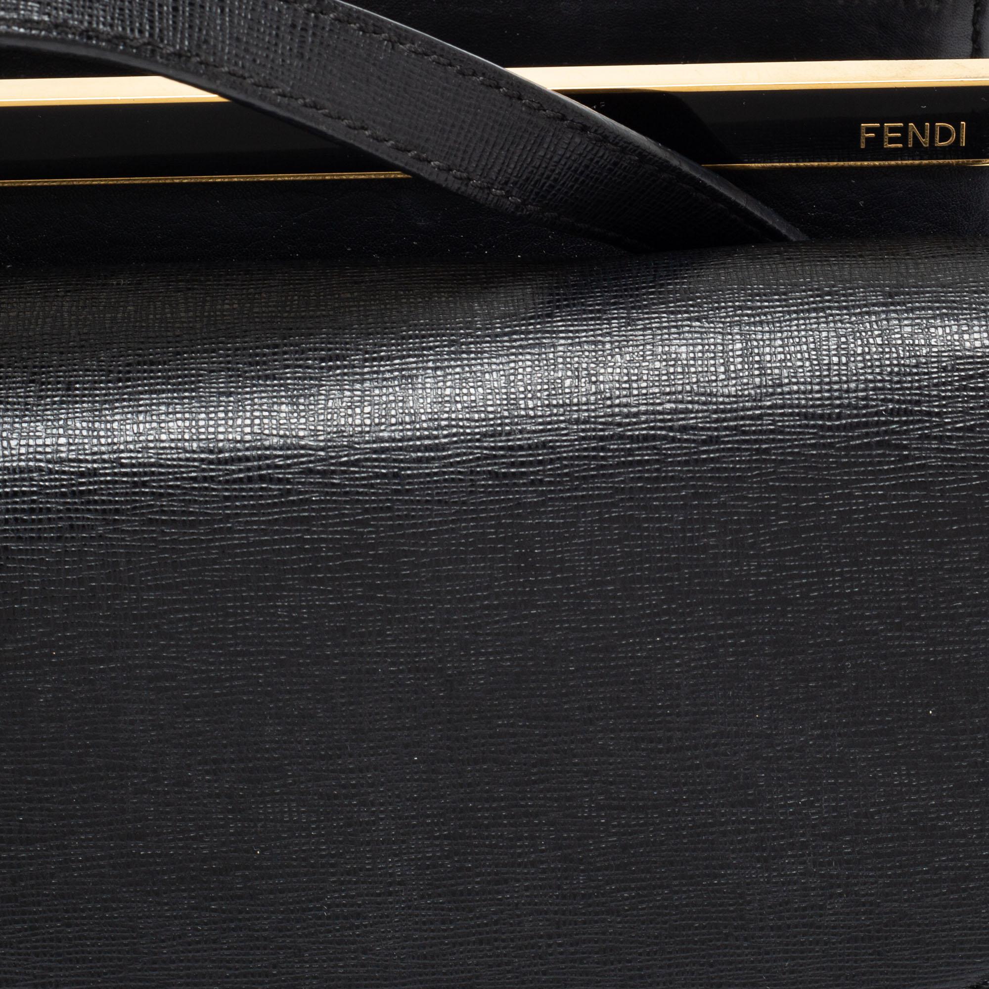 Fendi Black Leather Demi Jour Shoulder Bag 4
