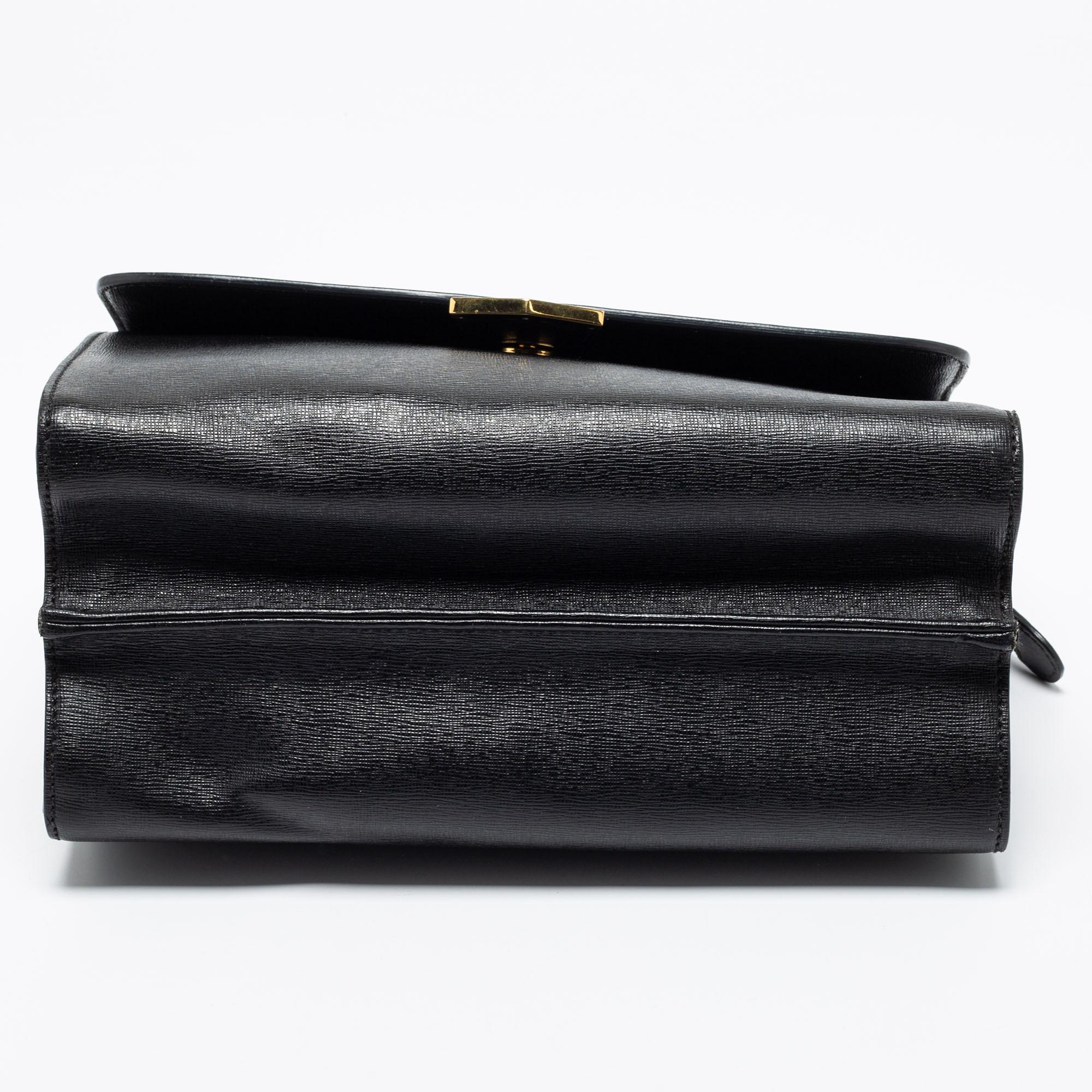 Fendi Black Leather Demi Jour Shoulder Bag In Good Condition In Dubai, Al Qouz 2