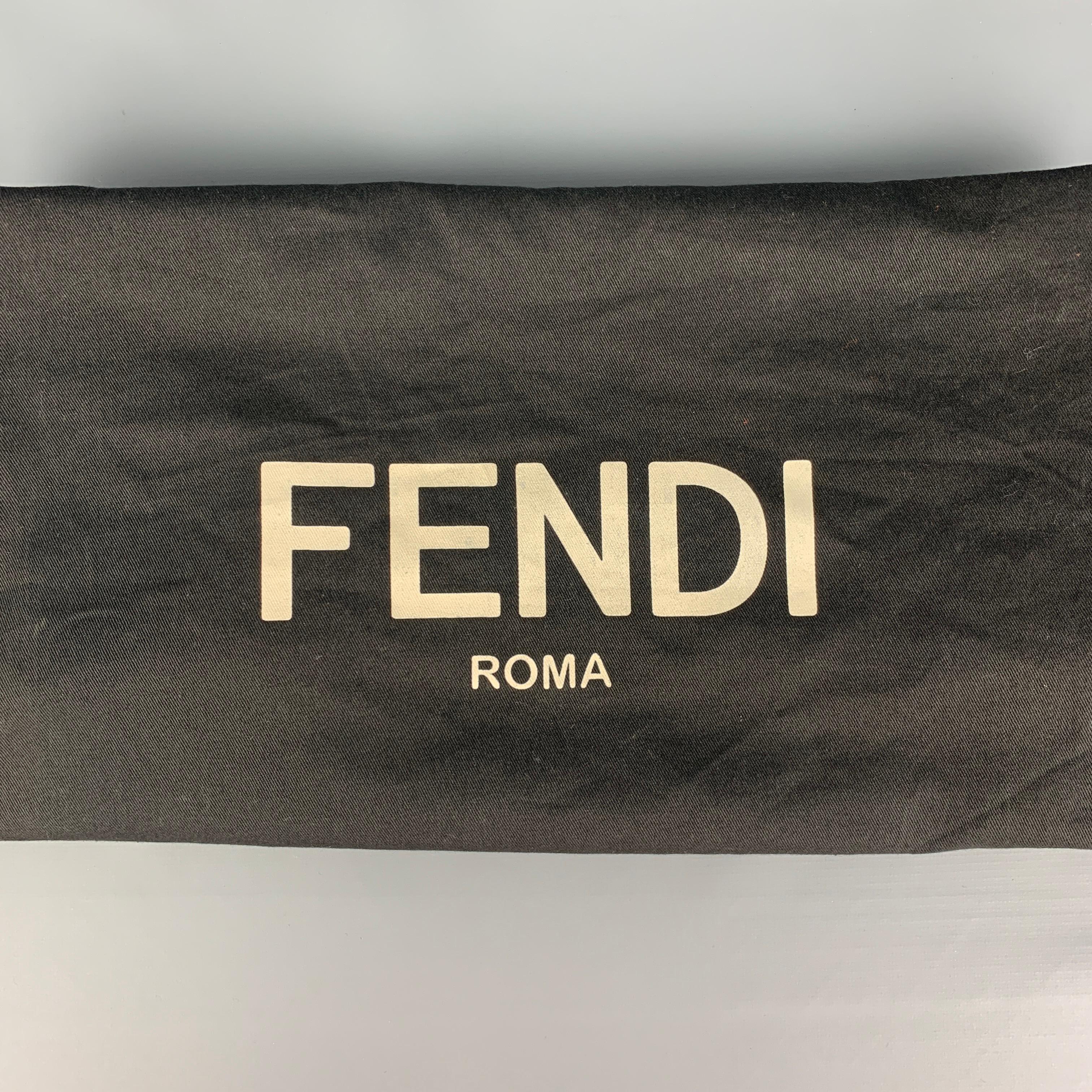 FENDI Black Leather Double Handle Selleria 7VA400 Briefcase 3
