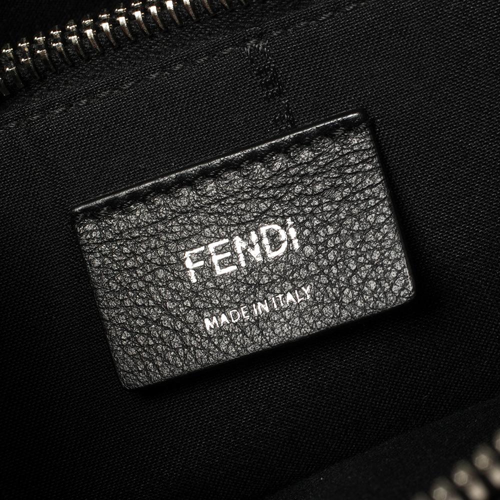 Fendi Black Leather Faux Pearl Embellished Medium By The Way Satchel 6