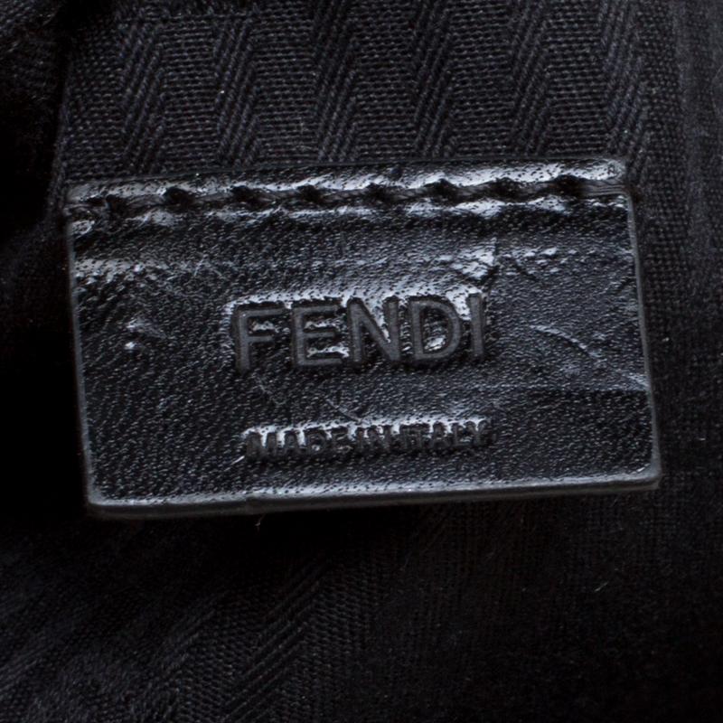 Fendi Black Leather Fendista Pochette Crossbody Bag 1