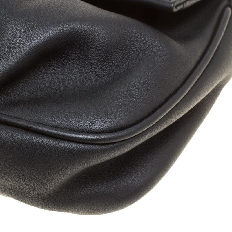 Fendi Black Leather Fendista Pochette Crossbody Bag 3