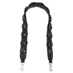 Fendi Schwarz Leder Flowerland Strap You Umhängetasche Strap