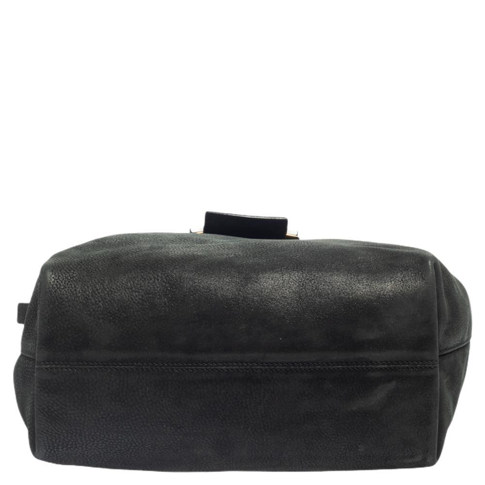 Fendi Black Leather Forever Borsa Hobo 1