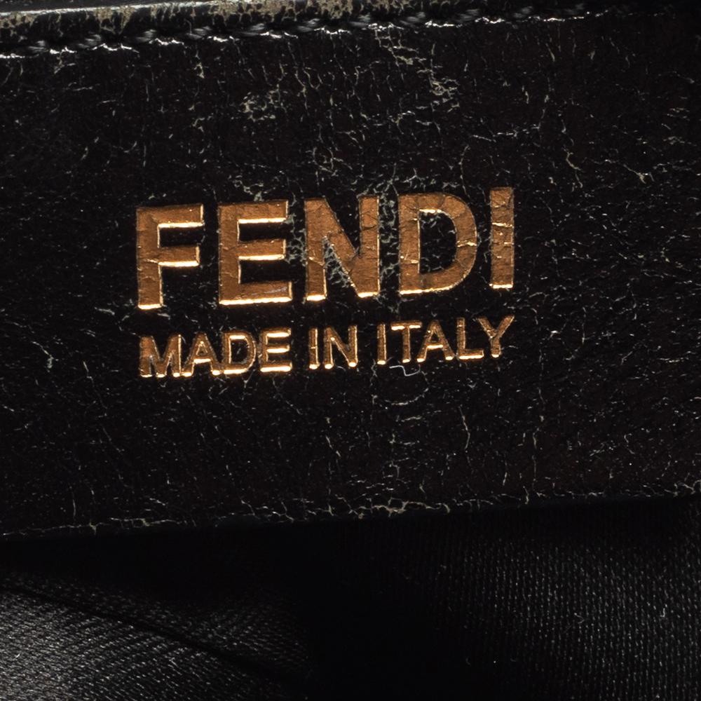Fendi Black Leather Forever Borsa Hobo 2
