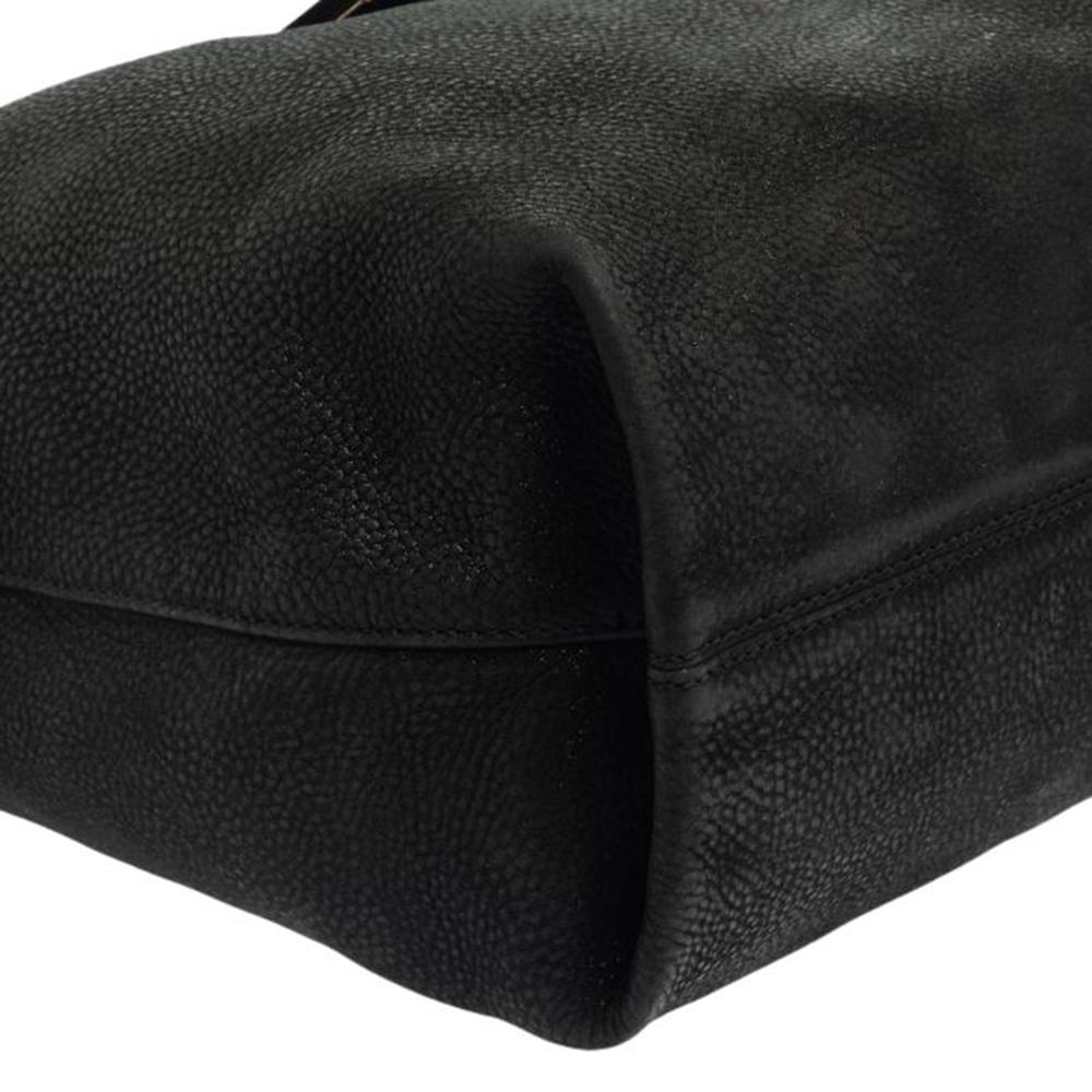 Fendi Black Leather Forever Borsa Hobo 3