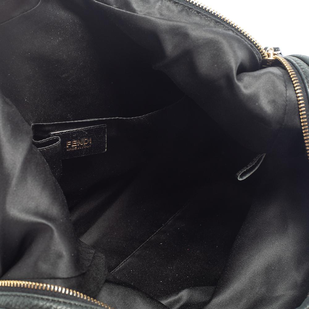 Fendi Black Leather Forever Borsa Hobo 5