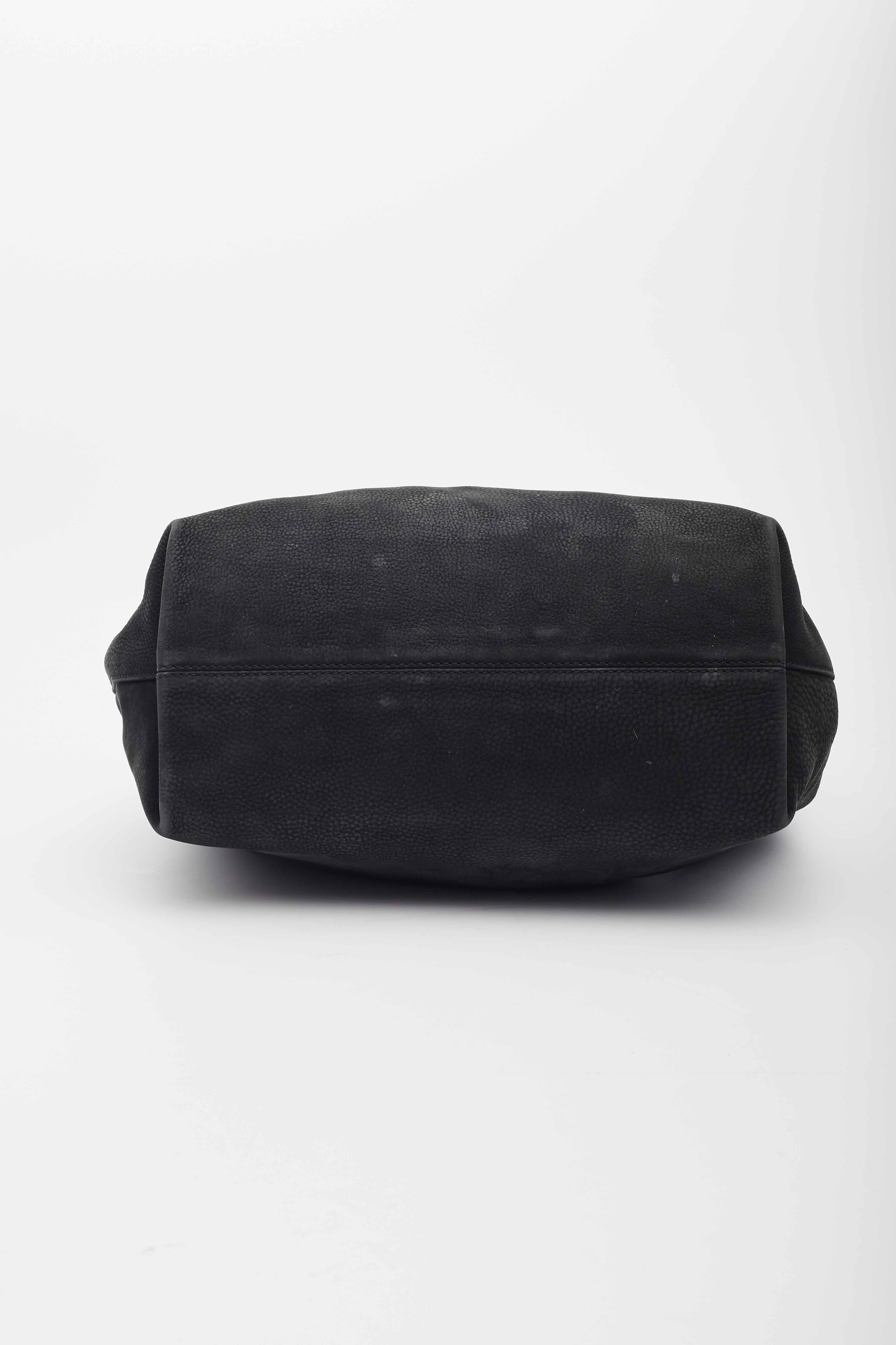 Fendi Black Leather Forever Mama Shoulder Bag Large For Sale 2