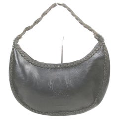 Fendi Black Leather Hobo Bag  861985