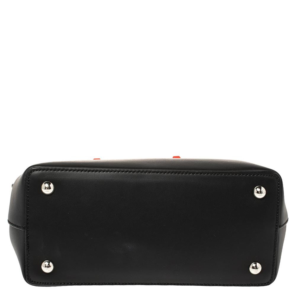 Fendi Black Leather Hypnoteyes Dotcom Click Shoulder Bag 1