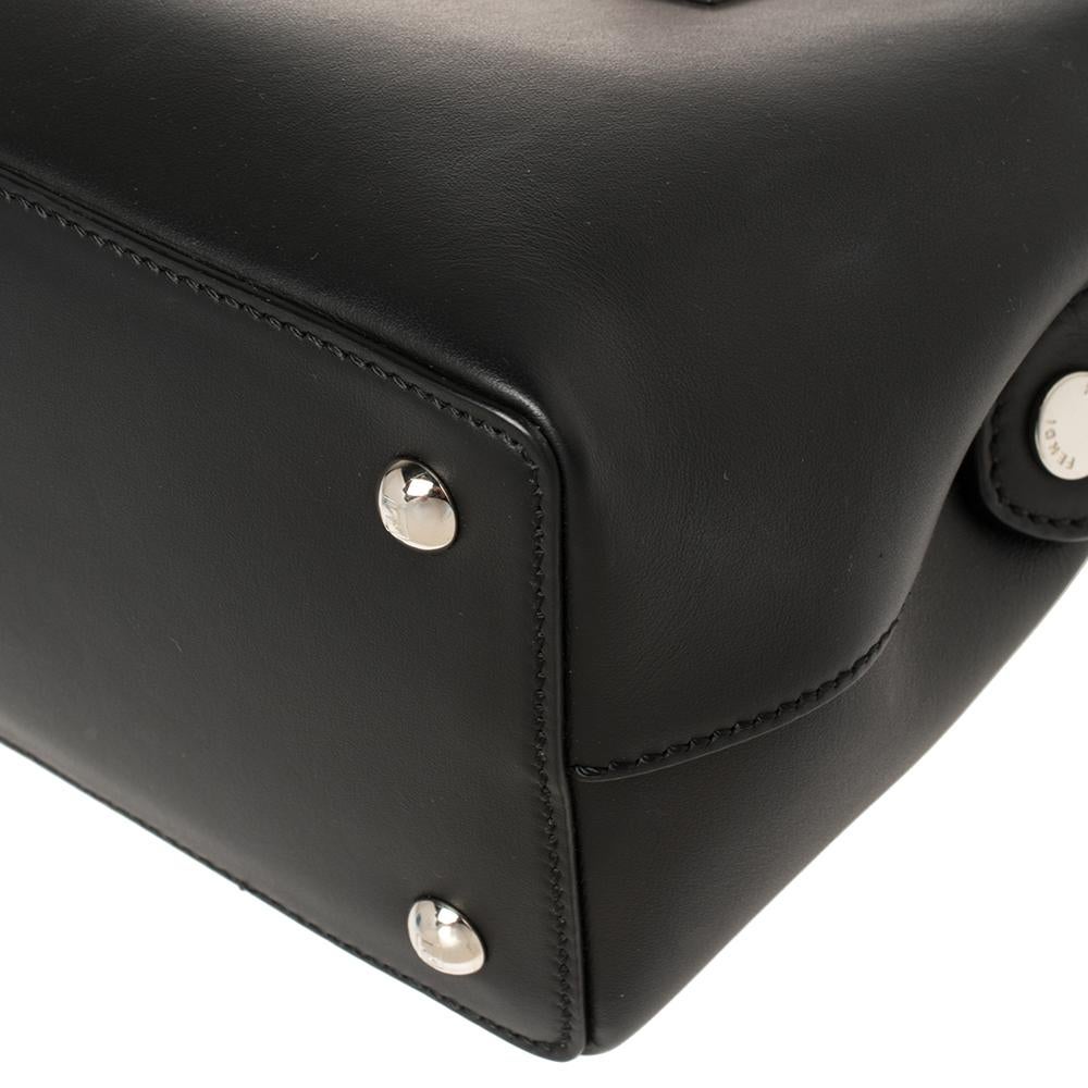 Fendi Black Leather Hypnoteyes Dotcom Click Shoulder Bag 2