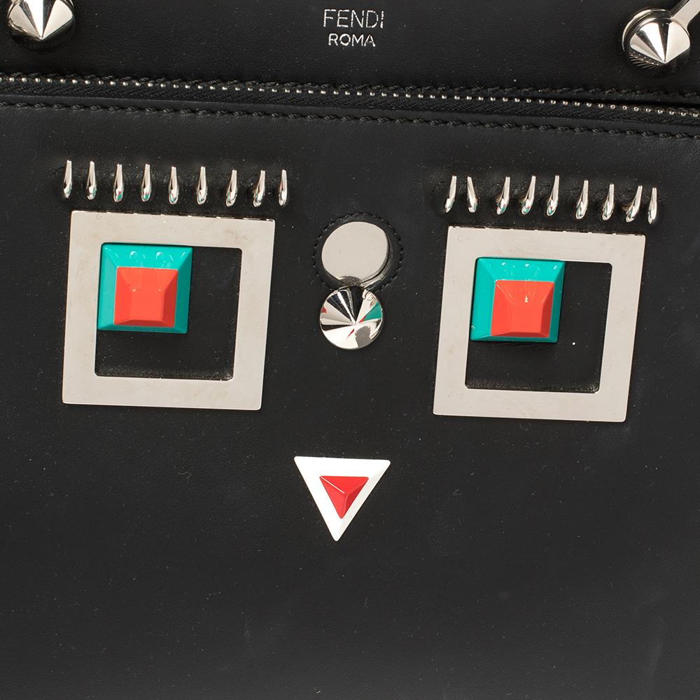 Fendi Black Leather Hypnoteyes Dotcom Click Shoulder Bag 4