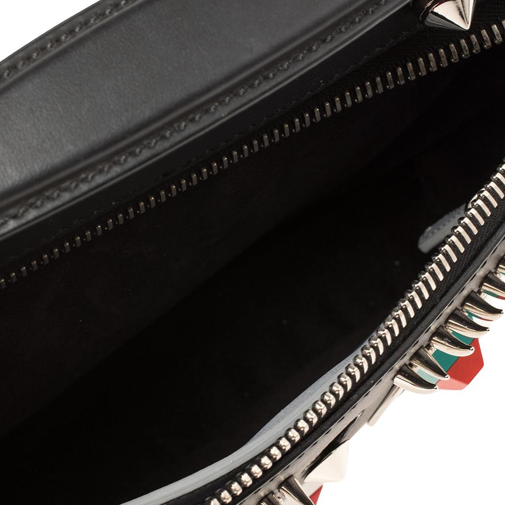 Fendi Black Leather Hypnoteyes Dotcom Click Shoulder Bag 5