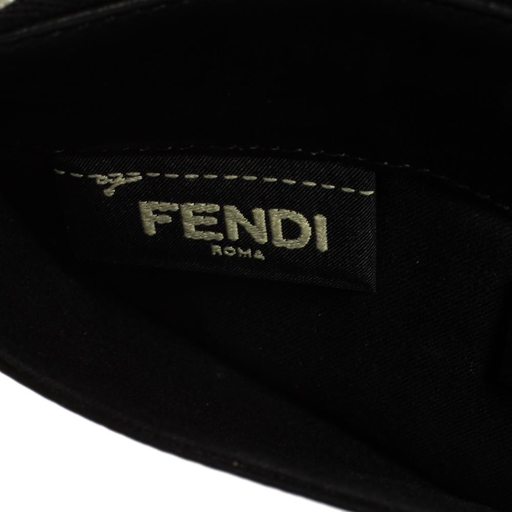 Women's Fendi Black Leather Hypnoteyes Wallet on Chain