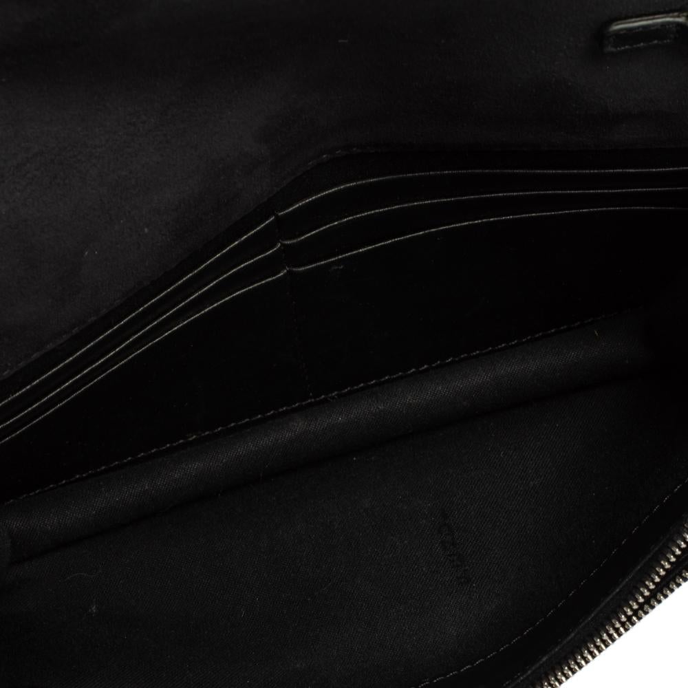 Fendi Black Leather Hypnoteyes Wallet on Chain 1