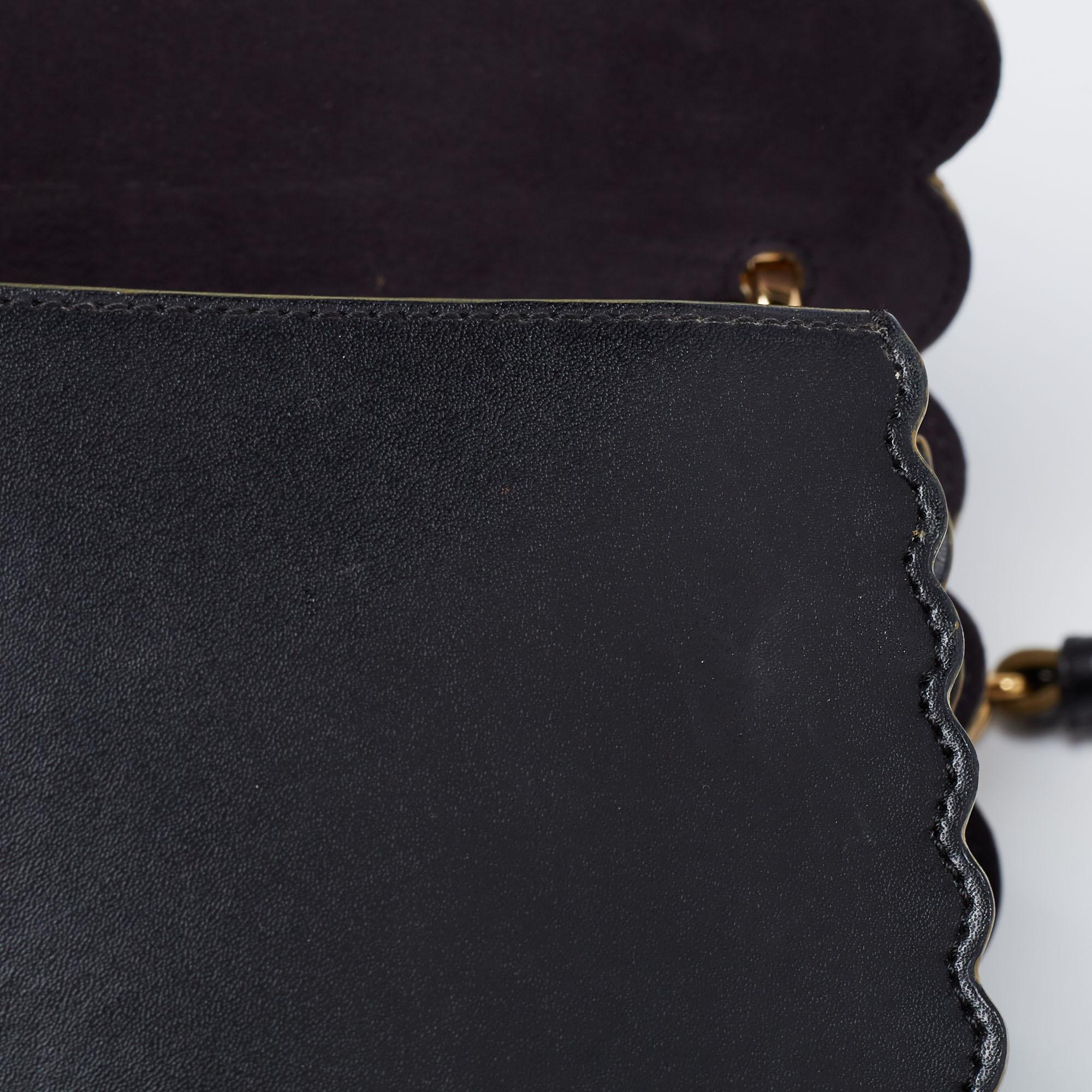 Fendi Black Leather Kan I Shoulder Bag 2