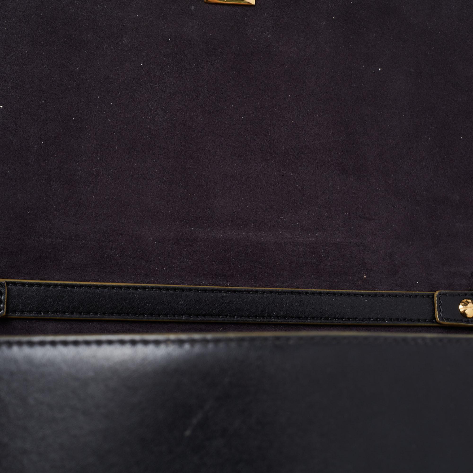 Fendi Black Leather Kan I Shoulder Bag 3