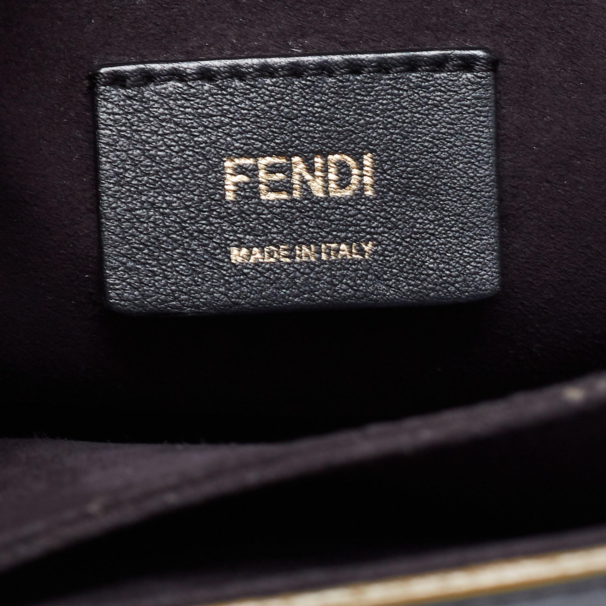 Fendi Black Leather Kan I Shoulder Bag 4