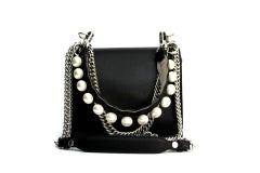 Fendi Black Leather KAN I Shoulder Small Bag