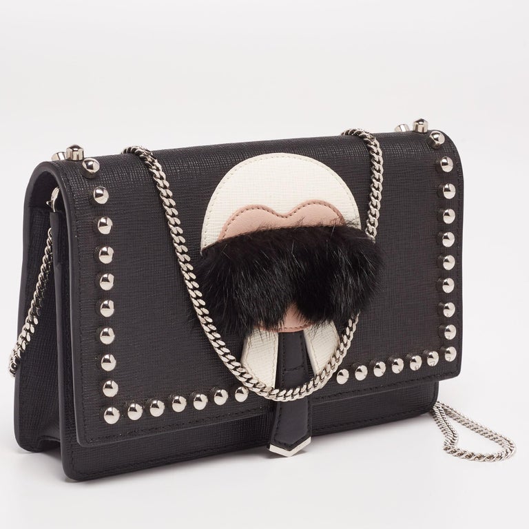 Fendi, Bags, Fendi Wallet On Chain Black Leather