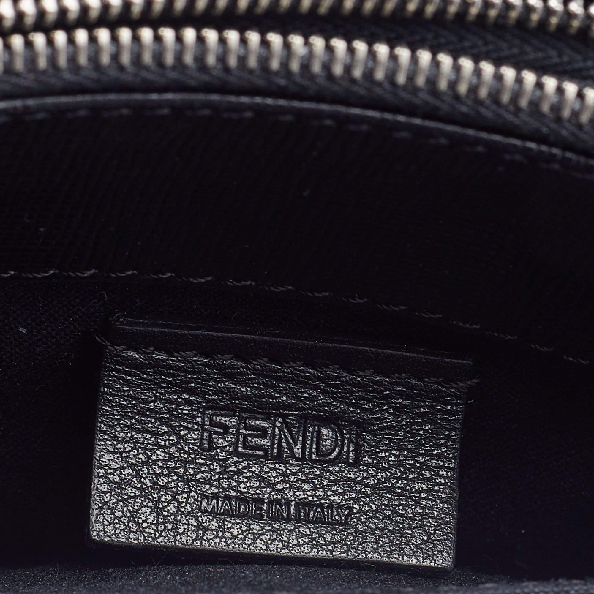 Fendi Black Leather Karlito Wallet on Chain 2