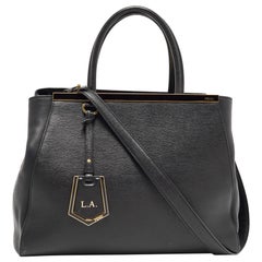 Fendi Black Leather Large 2Jours Tote