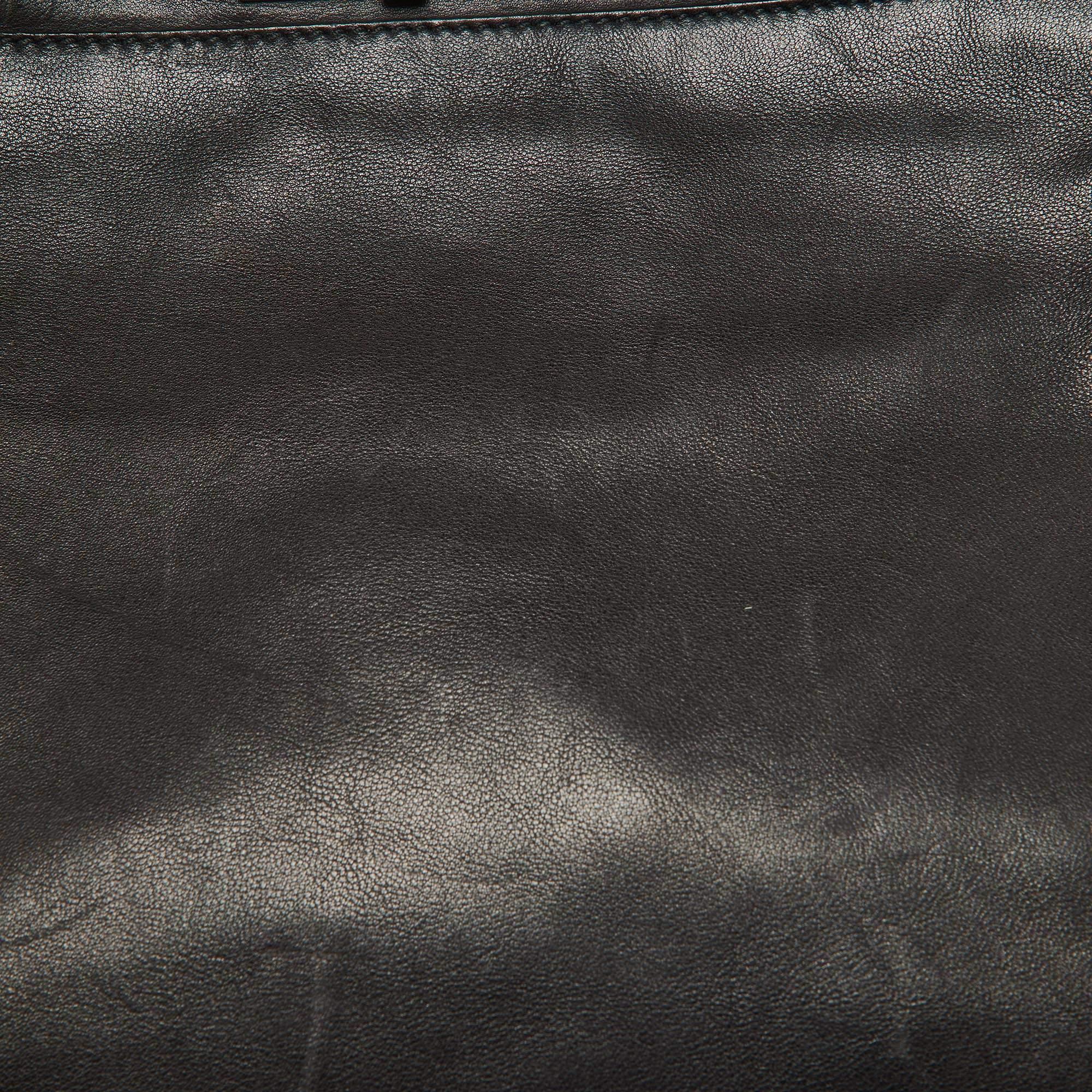 Fendi Black Leather Large Peekaboo Top Handle Bag 4