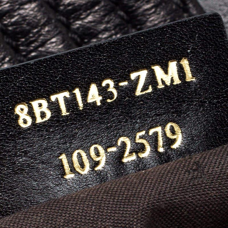 Fendi Black Leather Maxi Baguette Flap Shoulder Bag 4