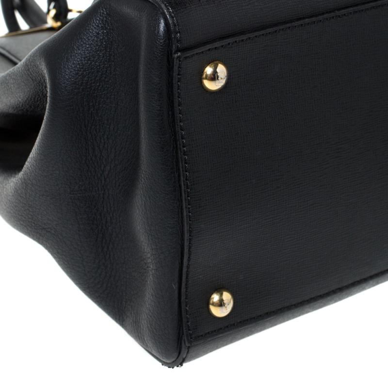 Fendi Tote media 2jours in pelle nera 4